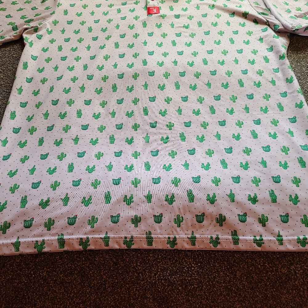 Mens Bogey Bros Golf Polo Prick-ly Pear Cactus Shirt Sz. XL - Picture 6 of 8